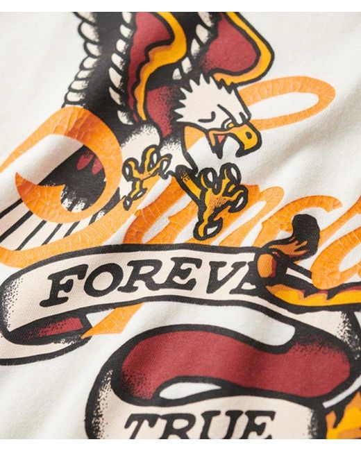 Superdry White & Co Tattoo Script T-shirt for men