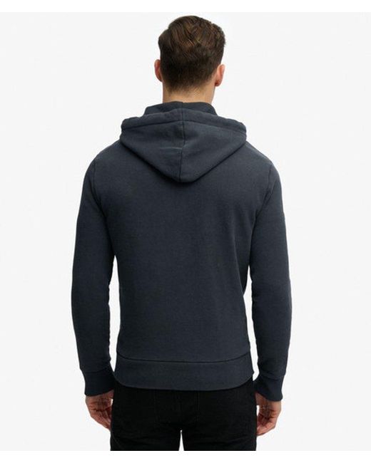 Superdry Blue & Co Athletic Embossed Relaxed Hoodie for men