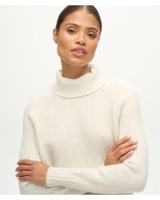 Superdry White & Co Essential Rib Knit Rollneck Jumper