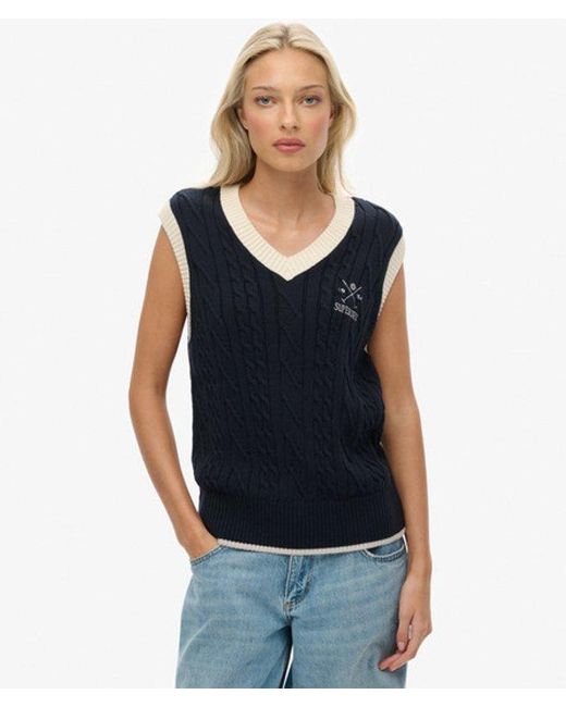 Superdry Black & Co Heritage Knitted Tank