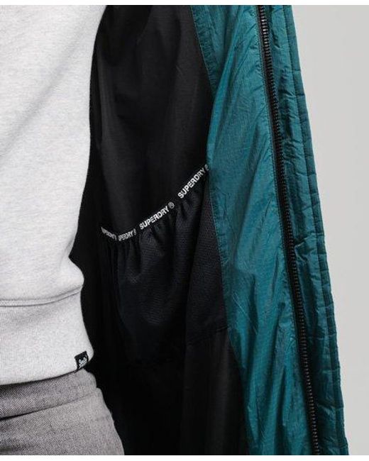 Superdry Blue Ripstop Longline Puffer Jacket