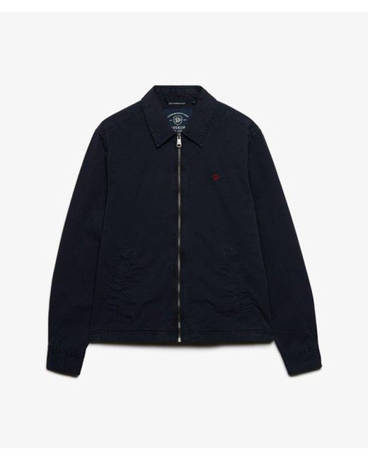 Superdry Blue Lightweight Preppy Harrington Jacket for men