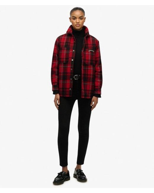 Superdry Red & Co Check Lined Shirt