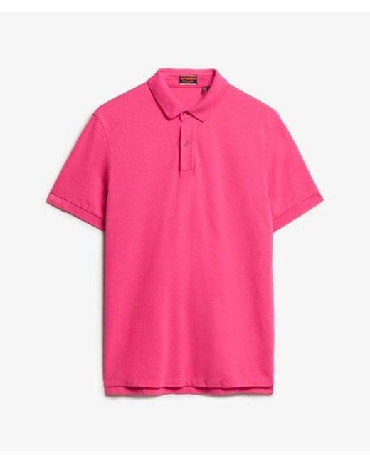 Superdry Pink & Co City Pique Polo Shirt for men