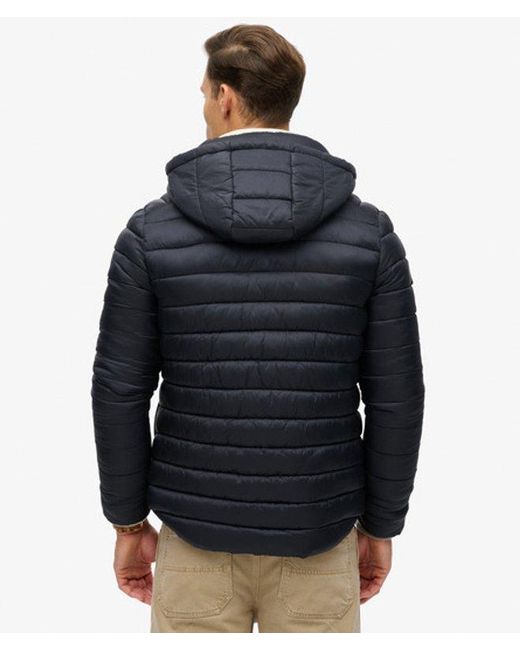 Superdry Blue & Co Fully Lined Hooded Fuji Sport Padded Jacket for men