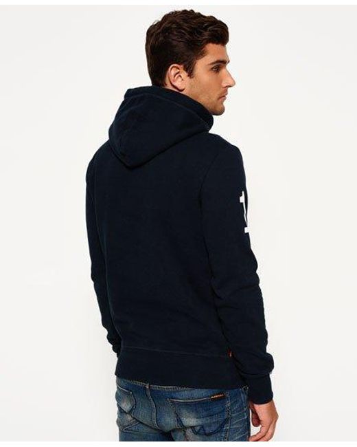 Superdry Blue Icarus Duo Rework Classic Hoodie Eclipse for men