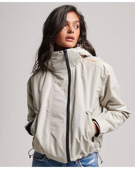 Superdry Sd-windcheater Jacket Grey / Willow Grey Grid in Gray | Lyst