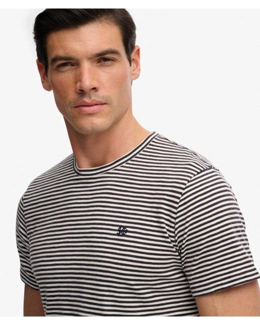 Superdry Gray & Co Classic Essential Stripe T-shirt for men