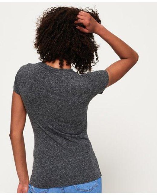 Superdry Gray American Star T-Shirt Charcoal Snow