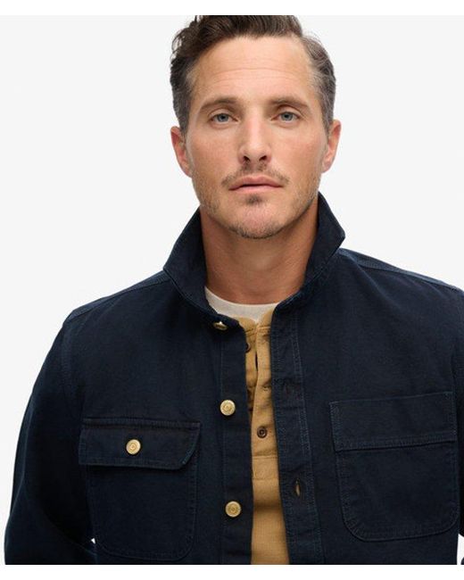 Superdry Blue & Co Surplus Canvas Overshirt for men