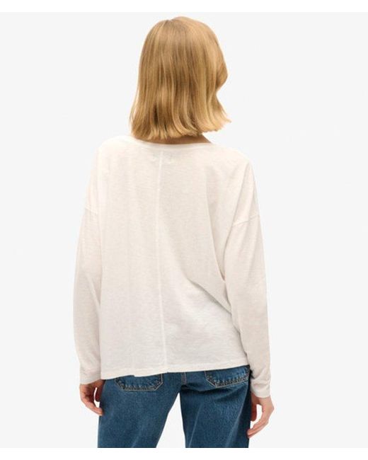 Superdry White & Co Long Sleeve Jersey Top