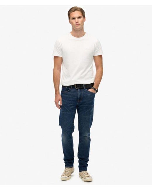 Superdry Blue & Co Organic Cotton Vintage Slim Straight Jeans for men
