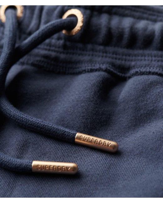 Superdry Blue & Co Ladies Striped Athletic Essential Logo Racer Shorts