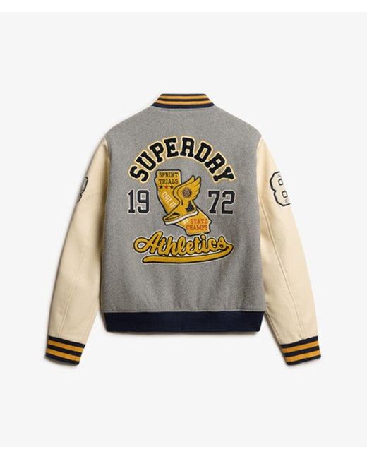 Superdry Natural College Patched Bomber Jacket for men