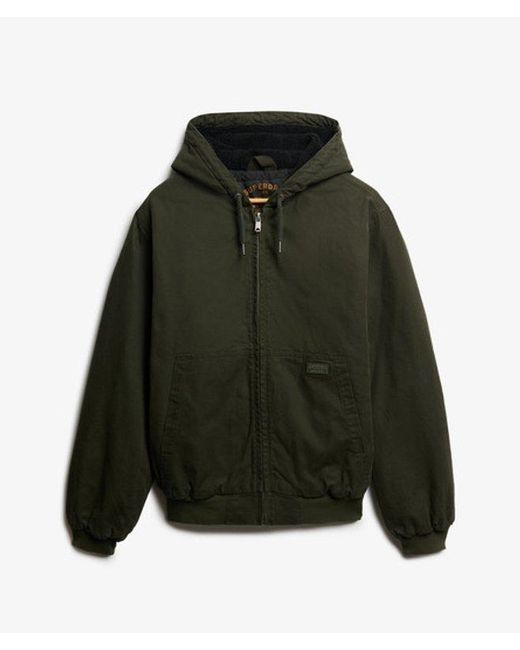 Superdry Black & Co Canvas Surplus Hooded Jacket for men