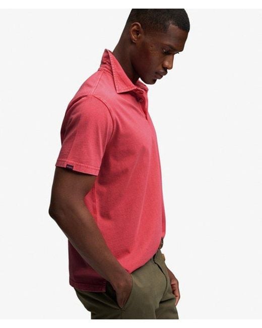 Superdry Pink & Co Essential Jersey Polo Shirt for men