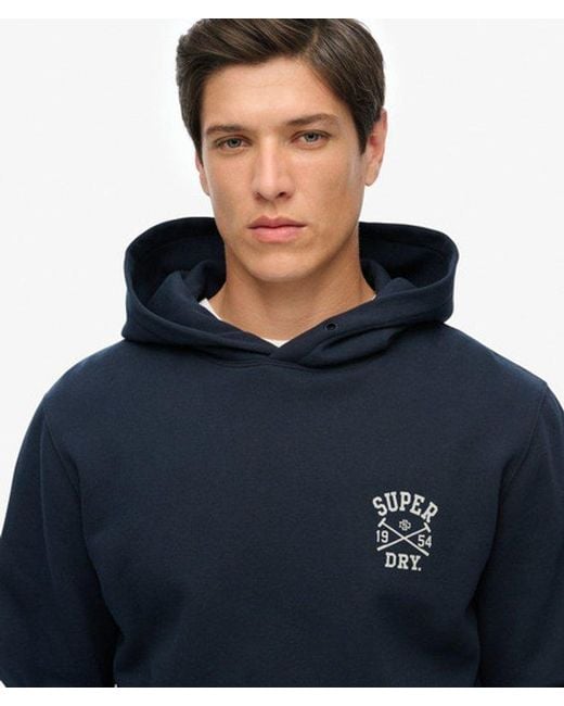 Superdry Blue & Co Athletic Club Hoodie for men