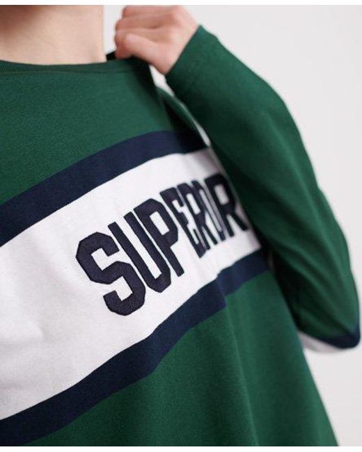 Superdry Green Macy Panelled Graphic Top Eagle