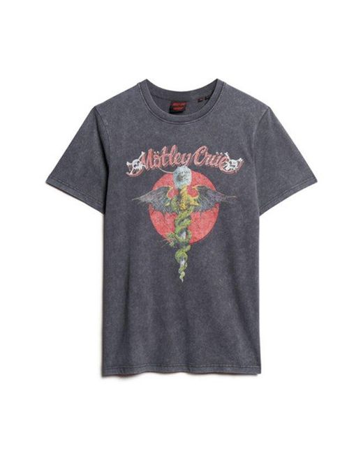 Superdry Gray & Co Mötley Crüe X & Co Limited Edition T-shirt for men