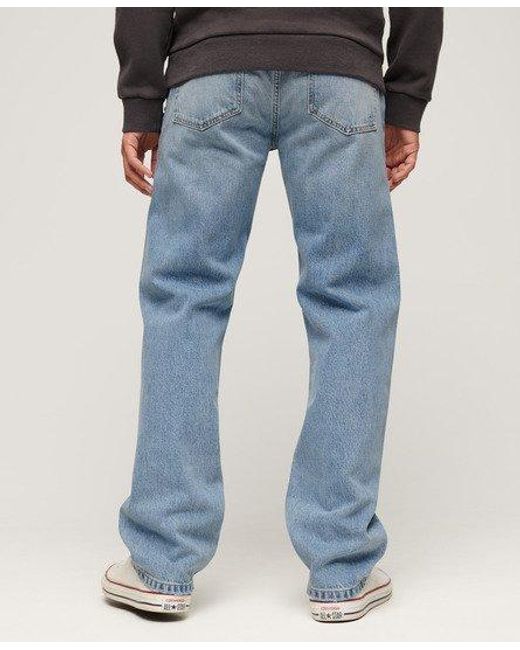 Superdry Blue Straight Jeans for men