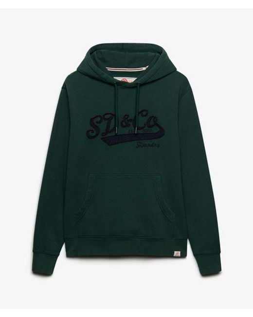 Superdry Green & Co Washed Embroidered Relaxed Hoodie for men