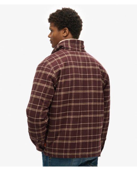 Superdry Brown & Co Surplus Check Jacket for men