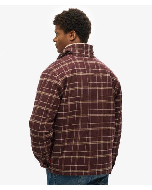 Superdry Brown & Co Surplus Check Jacket for men