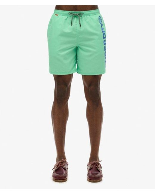 Superdry Green & Co Sport Graphic 17-inch Swim Shorts for men