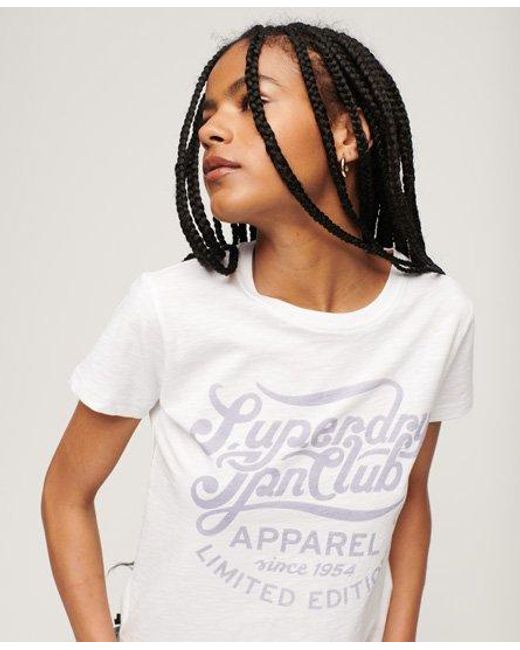 Superdry White Archive Script Graphic T-shirt