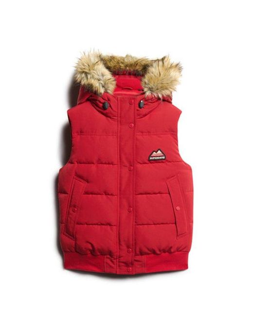 Superdry Red & Co Everest Faux Fur Gilet