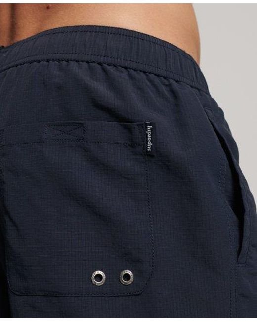 Superdry Blue Ripstop Recycled Swim Shorts Eclipse for men