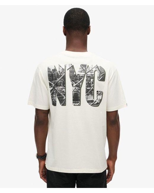Superdry White & Co Photographic Skate Loose T-shirt for men