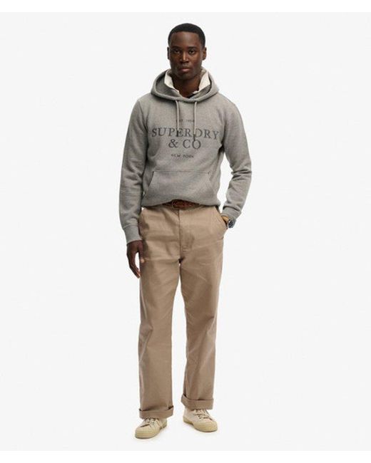 Superdry Gray & Co 1954 Company Relaxed Hoodie for men