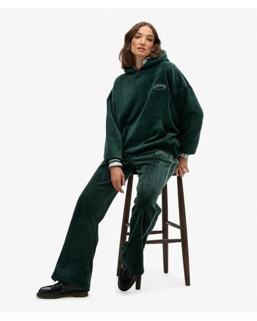 Superdry Green & Co Country Club Velour Straight joggers