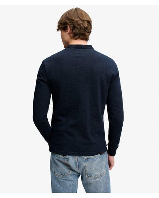 Superdry Blue & Co Woven Placket Grandad Top for men