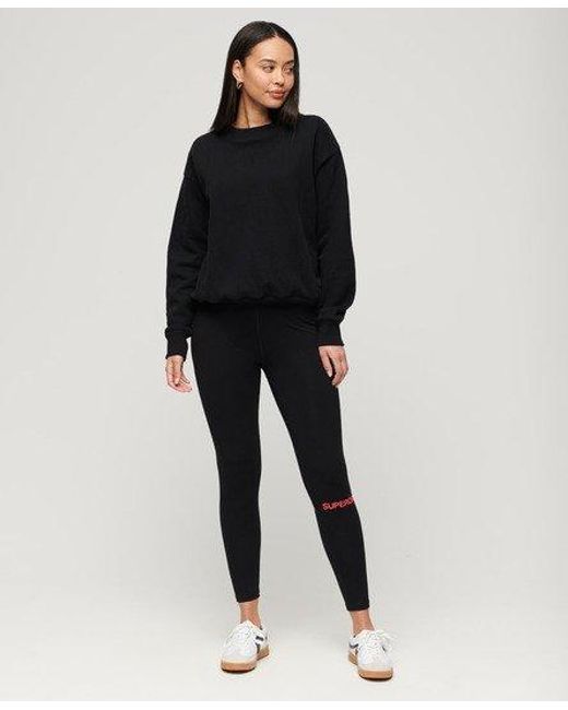 Legging taille haute sportswear Superdry en coloris Black