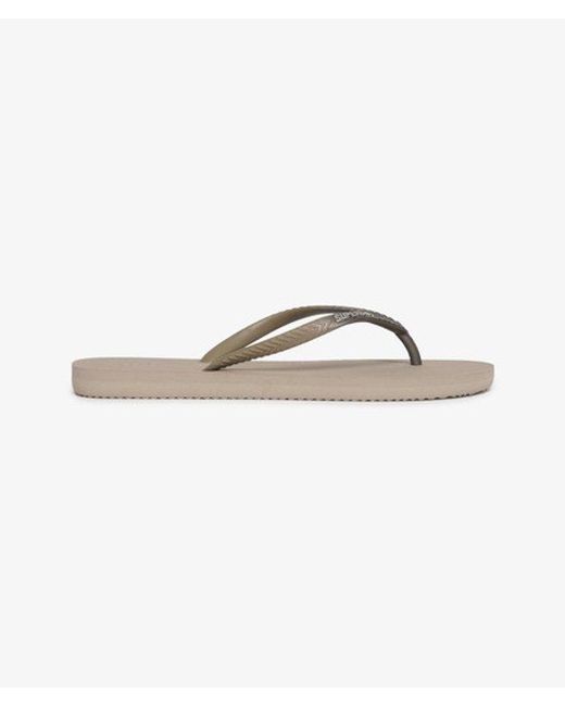 Superdry White Core Metallic Flip Flops