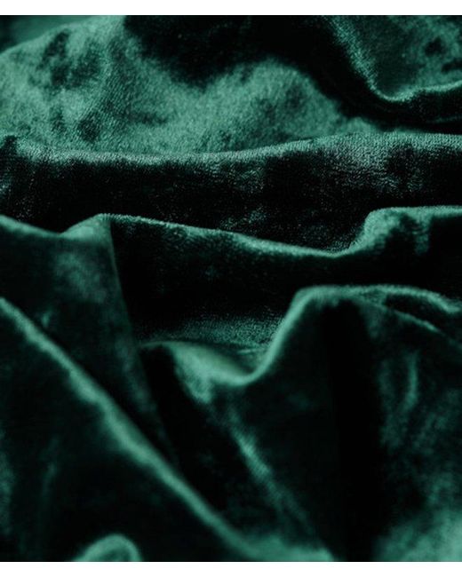 Superdry Green & Co Velvet Long Sleeve Mini Dress