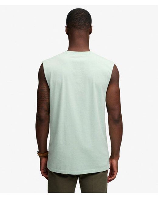 Superdry Green & Co Organic Cotton Essential Logo Tank Top for men