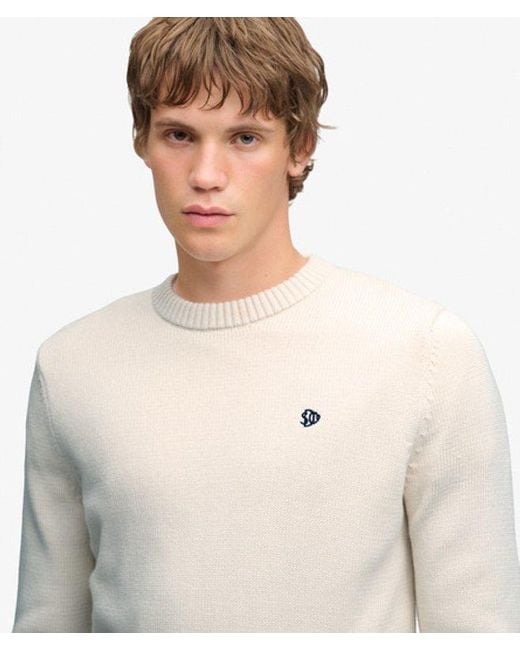 Superdry Gray & Co Preppy Cotton Jumper for men