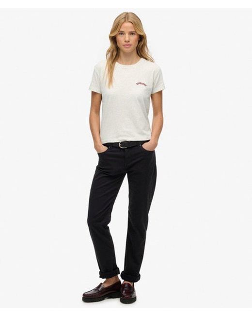 Superdry White & Co Mid Rise Slim Sateen Pants