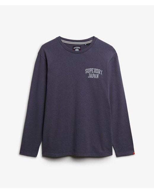 Superdry Blue & Co Athletic Essentials Long Sleeve Top for men