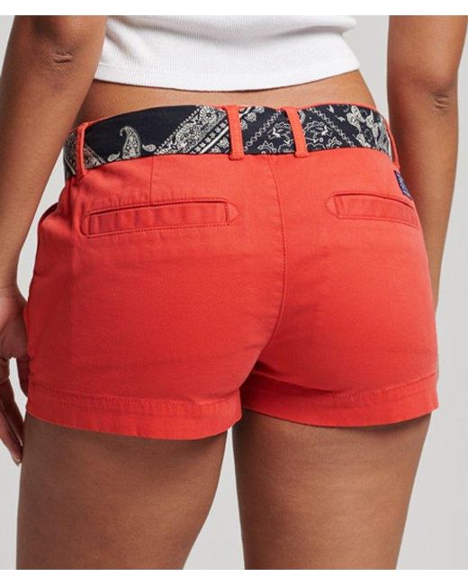 Superdry Red Chino Hot Shorts