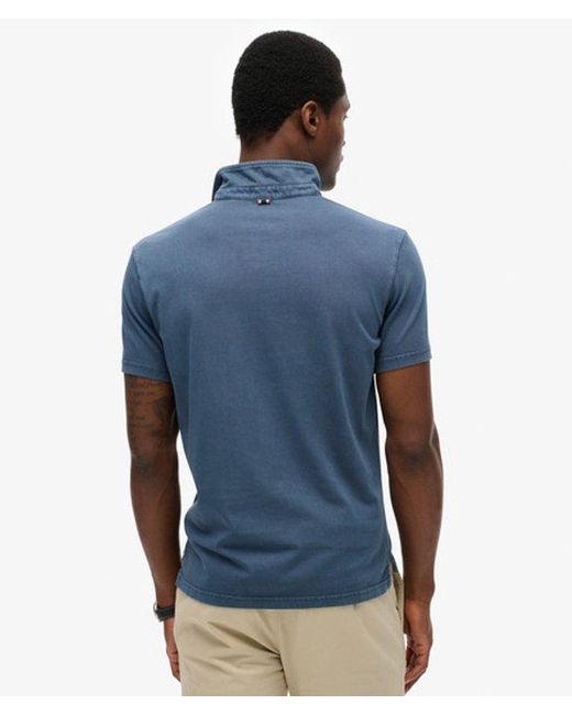 Superdry Blue & Co Essential Jersey Polo Top for men