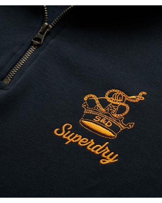 Superdry Blue & Co Country Club Crest Half Zip Sweatshirt