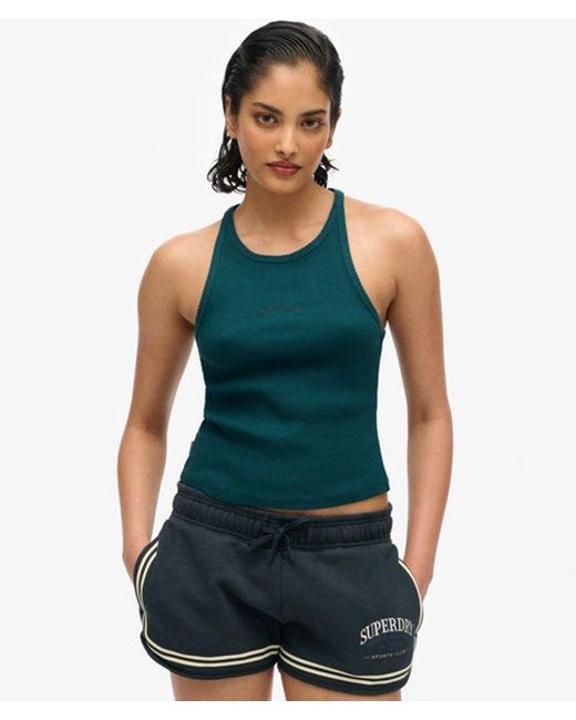 Superdry Green & Co Essential Logo Racer Vest Top