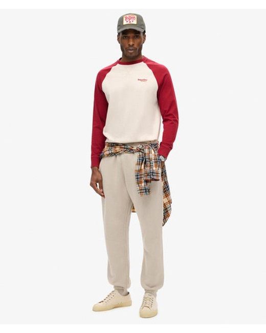 Superdry Red & Co Micro Logo Graphic joggers for men