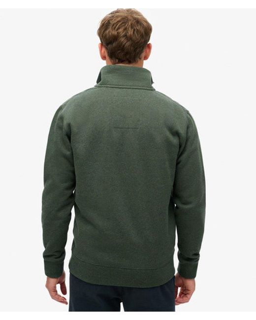 Superdry Green & Co Essential Logo Half Zip Sweatshirt for men