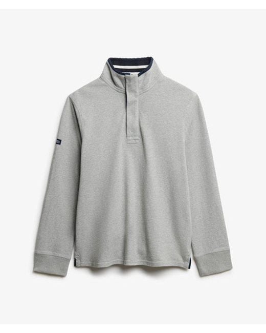 Superdry Gray & Co Cotton Classics Jersey Half Zip Sweatshirt for men