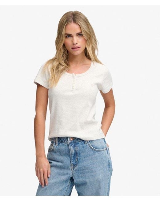 Superdry White & Co Athletic Essentials Button Down T-shirt